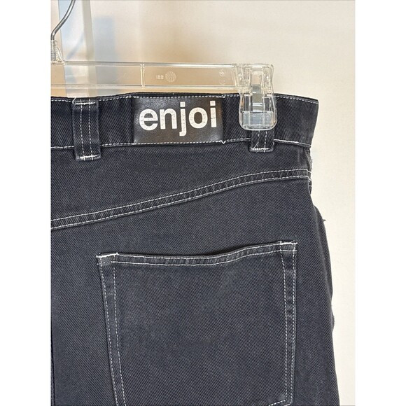 Other - ENJOI Skateboards Jeans Mens Size 34 Black Denim Barrel Leg Baggy Fit Y2K